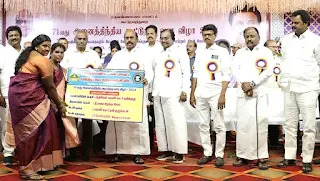 விழாவில் நல திட்ட உதவிகளை வழங்கிய அமைச்சர் வேலு